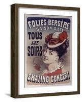 Folies Bergére Skating Concert-null-Framed Giclee Print