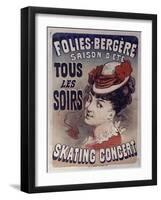 Folies Bergére Skating Concert-null-Framed Giclee Print