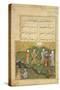 Folio 39, a Garden Scene, from the 'Bustan of Sa'di' (The Flower-Garden of Sa'di)-Persian-Stretched Canvas