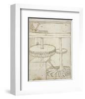 Folio 44: mill powered by horizontal wheel-Francesco di Giorgio Martini-Framed Art Print