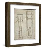 Folio 5: two piston pumps-Francesco di Giorgio Martini-Framed Art Print