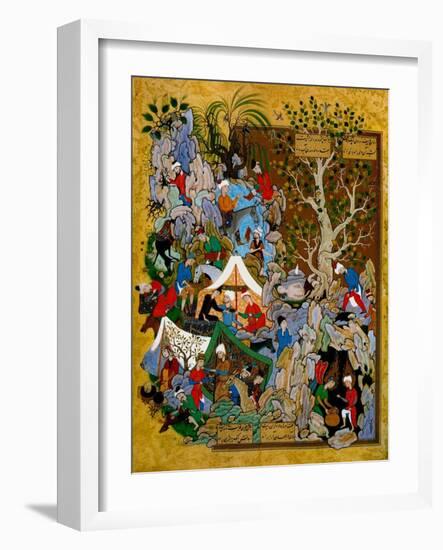 Folio from Haft Awrang (Seven Throne) by Jami, 1539-1543-null-Framed Giclee Print