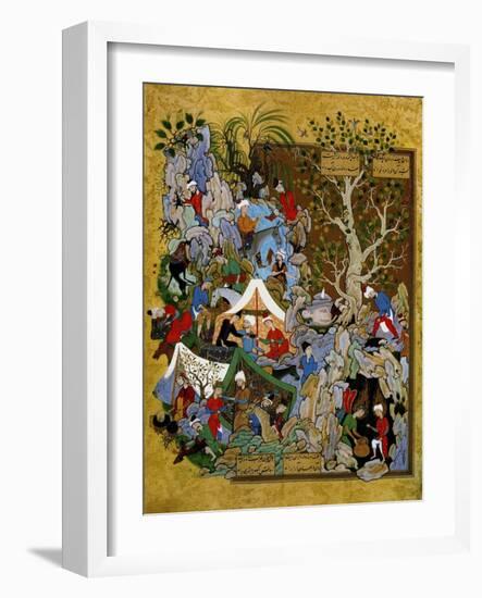 Folio from Haft Awrang (Seven Throne), by Jami, 1539-1543-Muzaffar Ali-Framed Giclee Print