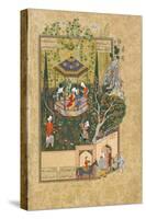 Folio from Haft Awrang (Seven Throne), by Jami, 1550s-null-Stretched Canvas