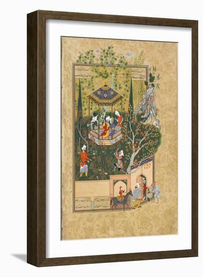 Folio from Haft Awrang (Seven Throne), by Jami, 1550s-null-Framed Giclee Print