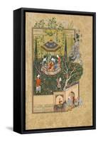 Folio from Haft Awrang (Seven Throne) by Jami, 1550S-null-Framed Stretched Canvas