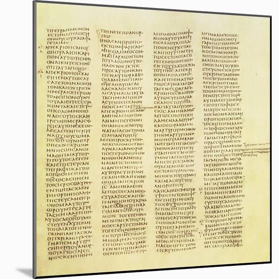 Folio from St. John's Gospel, Facsimile of Codex Sinaiticus, 4th Century AD-null-Mounted Giclee Print