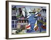 Folk Art Sailing School Cheryl Bartley-Cheryl Bartley-Framed Giclee Print