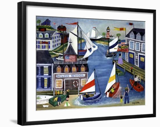 Folk Art Sailing School Cheryl Bartley-Cheryl Bartley-Framed Giclee Print