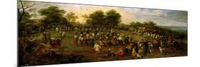 Folk Dance Before the Archdukes-Jan Brueghel the Elder-Mounted Giclee Print