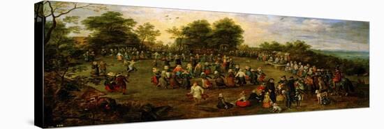 Folk Dance Before the Archdukes-Jan Brueghel the Elder-Stretched Canvas