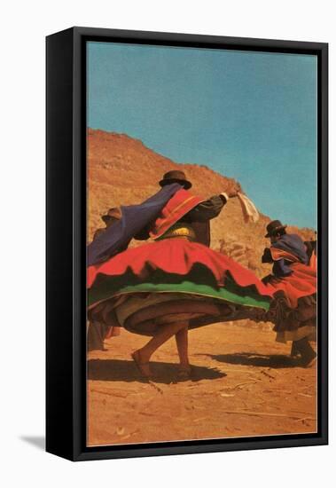 Folk Dancing in Bolivia-null-Framed Stretched Canvas