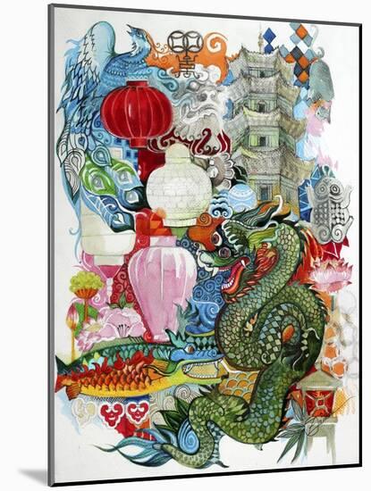 Folk Dragon-Oxana Zaika-Mounted Giclee Print