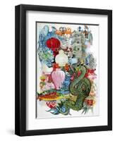 Folk Dragon-Oxana Zaika-Framed Premium Giclee Print