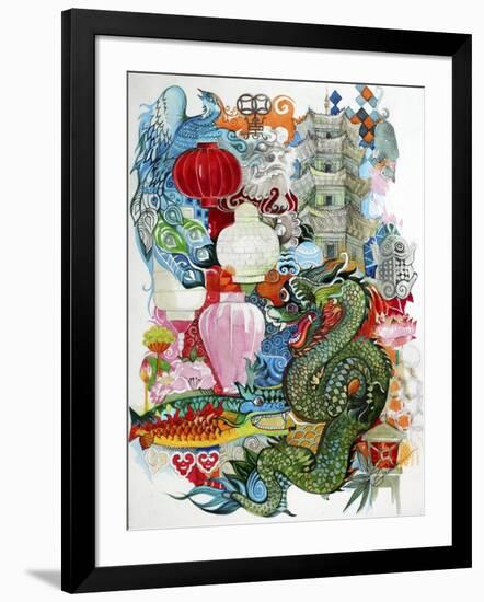 Folk Dragon-Oxana Zaika-Framed Giclee Print