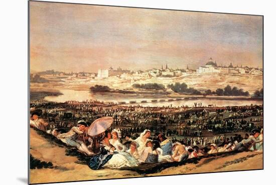 Folk Festival at the San Isidro-Day-Francisco de Goya-Mounted Art Print