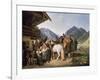 Folk festival at the Schliersee (St. Leonhardsfest in Fischhausen am Schliersee). 1825-Peter Von Hess-Framed Giclee Print