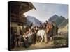 Folk festival at the Schliersee (St. Leonhardsfest in Fischhausen am Schliersee). 1825-Peter Von Hess-Stretched Canvas