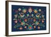 Folk Floral I Dark-Veronique Charron-Framed Art Print