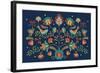 Folk Floral I Dark-Veronique Charron-Framed Art Print