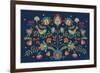 Folk Floral I Dark-Veronique Charron-Framed Art Print