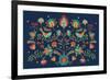 Folk Floral I Dark-Veronique Charron-Framed Art Print