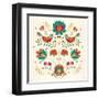 Folk Floral II-Veronique Charron-Framed Art Print