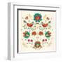 Folk Floral II-Veronique Charron-Framed Art Print