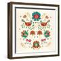 Folk Floral II-Veronique Charron-Framed Art Print