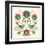 Folk Floral III v2-Veronique Charron-Framed Art Print