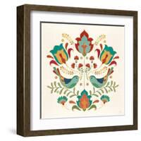 Folk Floral III-Veronique Charron-Framed Art Print