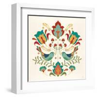 Folk Floral III-Veronique Charron-Framed Art Print