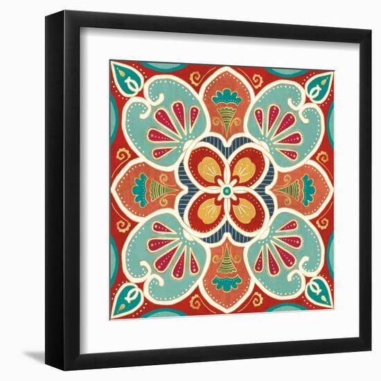 Folk Floral VII-Veronique Charron-Framed Art Print