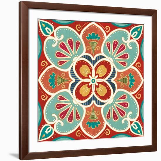 Folk Floral VII-Veronique Charron-Framed Art Print