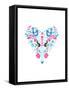 Folk Heart-Moha London-Framed Stretched Canvas