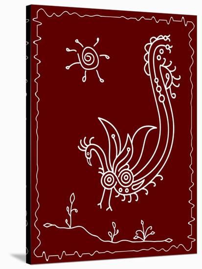 Folk Motif Design Wall Painting-Ajay Shrivastava-Stretched Canvas