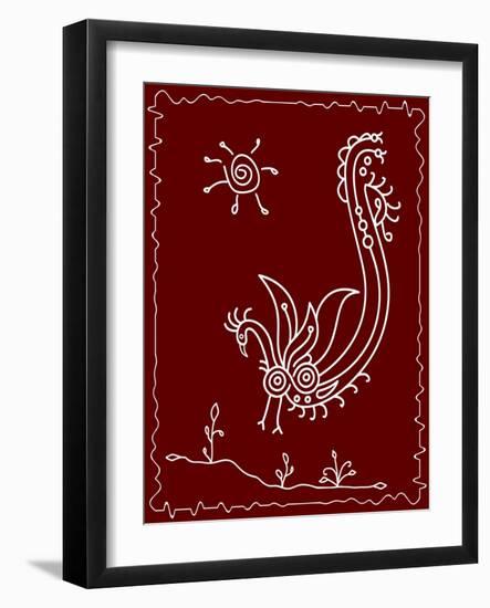 Folk Motif Design Wall Painting-Ajay Shrivastava-Framed Art Print