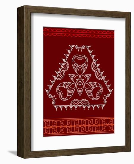 Folk Motif Design Wall Painting-Ajay Shrivastava-Framed Art Print