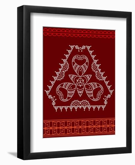 Folk Motif Design Wall Painting-Ajay Shrivastava-Framed Art Print