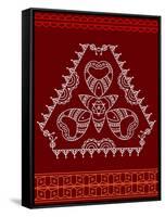 Folk Motif Design Wall Painting-Ajay Shrivastava-Framed Stretched Canvas