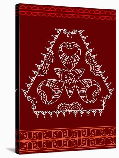 Folk Motif Design Wall Painting-Ajay Shrivastava-Stretched Canvas