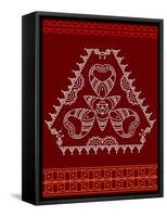 Folk Motif Design Wall Painting-Ajay Shrivastava-Framed Stretched Canvas