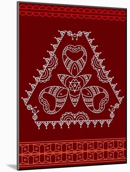 Folk Motif Design Wall Painting-Ajay Shrivastava-Mounted Art Print