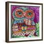 Folk Owl 1-Oxana Zaika-Framed Giclee Print