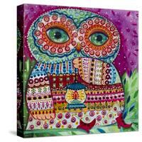 Folk Owl 1-Oxana Zaika-Stretched Canvas