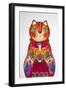 Folk Red 1-Oxana Zaika-Framed Giclee Print