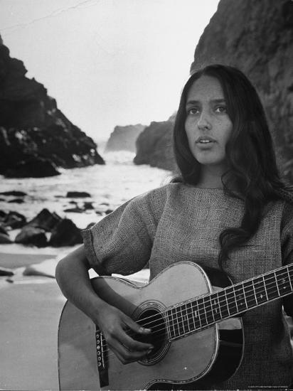 Folk Singer Joan Baez on the Beach with Guitar Near Her Home' Premium  Photographic Print - Ralph Crane | AllPosters.com