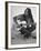 Folk Singer Joan Baez Strumming Her Guitar on the Beach Near Her Home-Ralph Crane-Framed Premium Photographic Print