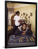 Folk Singer Richie Havens Leaning on Xylophone with Parents: Richard and Mildred in Background-John Olson-Framed Photographic Print