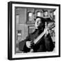 Folk Singer Woody Guthrie in Nyc-null-Framed Premium Photographic Print